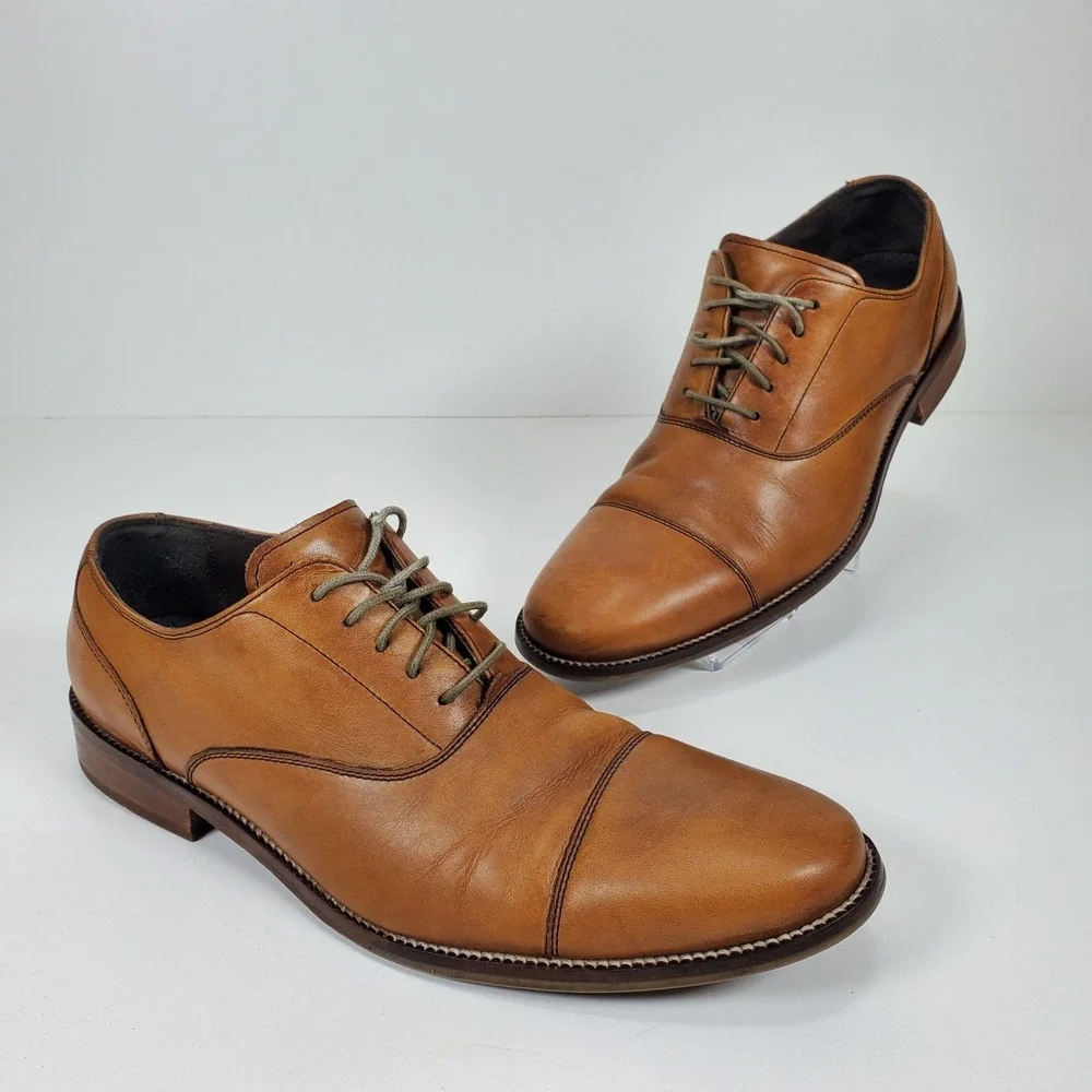 Cole Haan Williams Oxford Cap Toe Lace Up (British Tan) C12337 Mens Size 9
